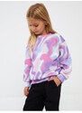 LC Waikiki Crew Neck Batik Patterned Long Sleeve Girl's Sweatshirt