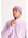 AC&Co / Altınyıldız Classics Men's Lilac Anti-pilling Anti-Pilling Standard Fit High Bato Collar Sweatshirt Fleece Jacket