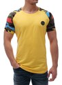 Madmext Camouflage Patterned Yellow T-Shirt 2979