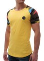 Madmext Camouflage Patterned Yellow T-Shirt 2979