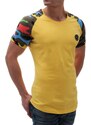 Madmext Camouflage Patterned Yellow T-Shirt 2979