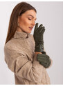 Fashionhunters Khaki elegantní dámské rukavice