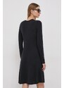 Vlněné šaty Tommy Hilfiger černá barva, mini