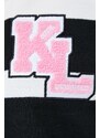 Bavlněné tričko s dlouhým rukávem Karl Lagerfeld černá barva