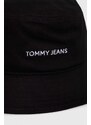 Bavlněná čepice Tommy Jeans černá barva