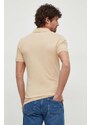 Polo tričko Calvin Klein Jeans béžová barva
