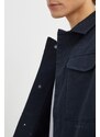 Bavlněná košilová bunda G-Star Raw tmavomodrá barva