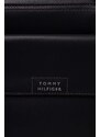 Kožená taška na notebook Tommy Hilfiger černá barva