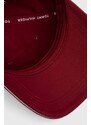 Bavlněná baseballová čepice Tommy Hilfiger vínová barva