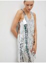 Šaty Samsoe Samsoe LYKKE stříbrná barva, mini, F23400086