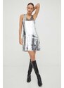 Šaty Samsoe Samsoe LYKKE stříbrná barva, mini, F23400086