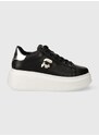 Kožené sneakers boty Karl Lagerfeld ANAKAPRI černá barva, KL63530N