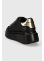 Kožené sneakers boty Karl Lagerfeld ANAKAPRI černá barva, KL63579G