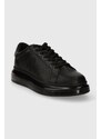 Kožené sneakers boty Karl Lagerfeld KAPRI KUSHION černá barva, KL52631N