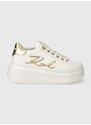 Kožené sneakers boty Karl Lagerfeld ANAKAPRI bílá barva, KL63510A