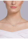 Preciosa stříbrný náhrdelník Lumina, kubická zirkonie, barevný
