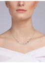 Preciosa stříbrný náhrdelník Lumina, kubická zirkonie, velký, barevný