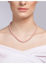 Preciosa perlový náhrdelník Velvet Pearl, voskové perle, růžový