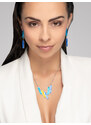 Preciosa náhrdelník Desire z chirurgické oceli, český křišťál, malý modrý