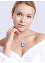 Štrasový náhrdelník Necklace, srdce s českým křišťálem Preciosa, violet lila