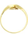 Goldstore Zlatý prsten s bílým zirkonem