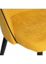 Žlutá čalouněná jídelní židle Somcasa Sloane