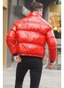 Madmext Red Shiny Basic Down Jacket 5993