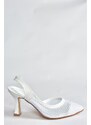 Fox Shoes White Mesh Detailed Heeled Shoes