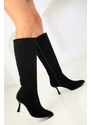 Soho Black Suede Women's Boots 18533