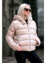 Madmext Women's Mink Hooded Puffer Coat