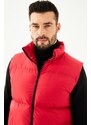 River Club Men's Lined Water And Windproof Red Inflatable Vest.