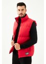 River Club Men's Lined Water And Windproof Red Inflatable Vest.