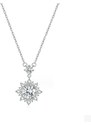 GRACE Silver Jewellery Stříbrný náhrdelník Chiara 1 ct MOISSANITE + CERTIFIKÁT