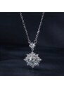 GRACE Silver Jewellery Stříbrný náhrdelník Chiara 1 ct MOISSANITE + CERTIFIKÁT