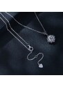 GRACE Silver Jewellery Stříbrný náhrdelník Chiara 1 ct MOISSANITE + CERTIFIKÁT