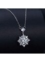 GRACE Silver Jewellery Stříbrný náhrdelník Chiara 1 ct MOISSANITE + CERTIFIKÁT