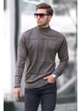 Madmext Brown Turtleneck Knitwear Sweater 5784