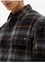 Tmavě hnědá pánská kostkovaná flanelová košile VANS Mayhill - Pánské