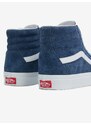 Modré dámské semišové kotníkové tenisky VANS SK8-Hi - Dámské