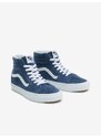 Modré dámské semišové kotníkové tenisky VANS SK8-Hi - Dámské