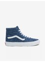 Modré dámské semišové kotníkové tenisky VANS SK8-Hi - Dámské