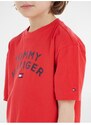 Červené klučičí tričko Tommy Hilfiger - Kluci