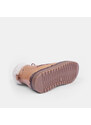 BAŤA Kožené dámské kotníkové boty s flexibilní podešví a textilním kožíškem uvnitř