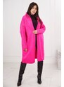 Kesi Kardiganový svetr s kapucí, růžový neon