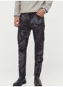 Bavlněné kalhoty G-Star Raw šedá barva, přiléhavé