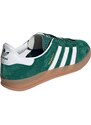 Semišové sneakers boty adidas Originals Gazelle Indoor zelená barva, IG1596