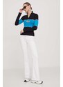 Svetr Karl Lagerfeld Jeans dámský, černá barva, s pologolfem