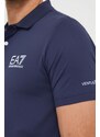 Polo tričko EA7 Emporio Armani tmavomodrá barva, s potiskem