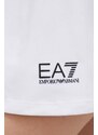 Sukně EA7 Emporio Armani bílá barva, mini, áčková