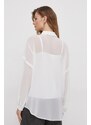 Košile Dkny dámská, béžová barva, relaxed, s klasickým límcem, P3KMGV44